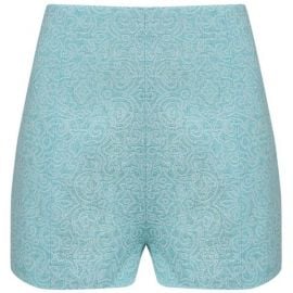 Mint Jacquard High Waisted Shorts by AWAKE at Avenue 32