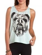 Mint bulldog tee at Charlotte Russe