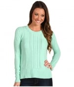 Mint green cable knit sweater from Zappos at Zappos