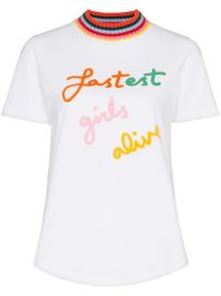 Mira Mikati Fastest Girls Alive Print Cotton T-shirt - Farfetch at Farfetch