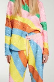 Mira Mikati Rainbow Sequnned Wave Jacket at Mira Mikati