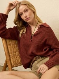 Miramar Linen Relaxed Polo - Smoked Paprika at Faherty