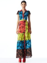 Miranda Tiered Maxi Dress In Multi Alice And Olivia at Alice + Olivia