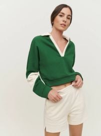 Mirielle Henley Sweatshirt - Open Neck at Reformation