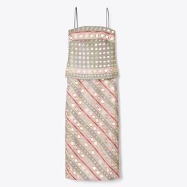 Mirror Embellished Cotton Dress Womenx27s Designer Dresses Tory Burch at Tory Burch