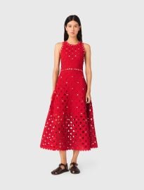 Mirrored crochet dress Red For Women at Maje