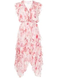 Misa Los Angeles  Dakota Abstract rose-print Midi Dress - at Farfetch