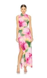 Misa Los Angeles Athena Dress In Blurred Hibiscus at Revolve