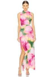 Misa Los Angeles Athena Dress In Blurred Hibiscus at Revolve