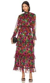 Misa Los Angeles Bethany Dress In Jewel Tone Flora at Revolve