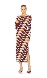 Misa Los Angeles Cassie Dress In Wavy Stripe at Revolve
