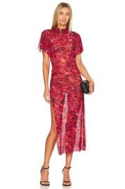 Misa Los Angeles Roberta Dress in Crimson Geo at Revolve