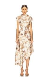 Misa Los Angeles Sally Dress In Golden Straw Satin at Revolve