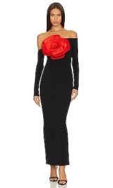 Miscreants Charlotte Rose Dress In Black Red Rose at Revolve