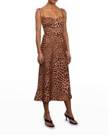 Misha Bellarose Animal-Print Midi Dress at Neiman Marcus