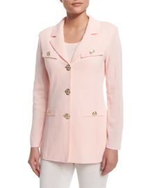 Misook Dressed Up Button Front Jacket at Neiman Marcus