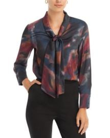 Misook Tie Neck Blouse Bloomingdales at Bloomingdales