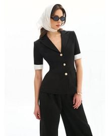 Miss Circle Women Aleena Short Sleeve Business Casual Blazer - Macys at Macys