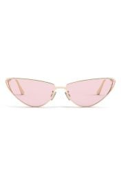 Miss Dior 63mm Oversize Cat Eye Sunglasses in Shiny Gold Dh /Blue at Nordstrom