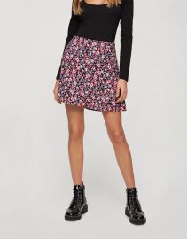 Miss Selfridge mini skirt in rose floral at Asos