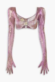 Miss Sohee The Vanguard Crystal Embellished Lame Top at The Outnet