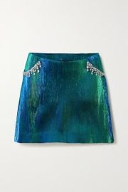 Miss Sohee The Vanguard Cystal embellished lame Mini Skirt at Net a Porter