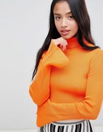 Missguided Petite High Neck Ribbed Crop Sweater by Missguided at Asos at ASOS