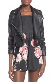 Missguided Zazula Faux Leather Moto Jacket at Nordstrom