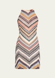 Missoni Chevron Knit Sequin Mini Dress - at Bergdorf Goodman