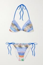 Missoni Mare Crochet knit Halterneck Triangle Bikini at Net a Porter