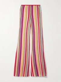 Missoni Mare Flared Trousers in striped crochet at Net a Porter