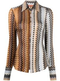 Missoni Metallic Zigzag crochet-knit Shirt - Farfetch at Farfetch