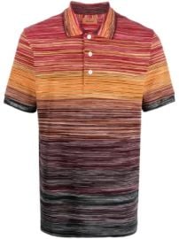 Missoni Stripe pattern cotton polo shirt at Farfetch