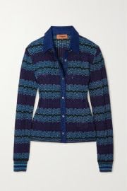 Missoni Striped ribbed jacquard knit shirt at Net a Porter