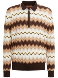 Missoni Zigzag long sleeve polo shirt at Farfetch