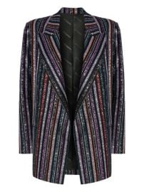 Missoni sequin-striped Jacket Blue at Farfetch