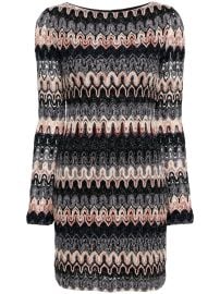 Missoni wave-pattern Minidress Black GE at Farfetch