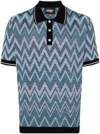 Missoni zigzag-woven Knitted Polo Shirt - at Farfetch