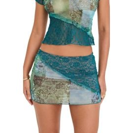 Mistress Rocks Lace & Mesh Miniskirt at Nordstrom