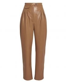 Mitsu Vegan Leather Tapered Trousers at Intermix