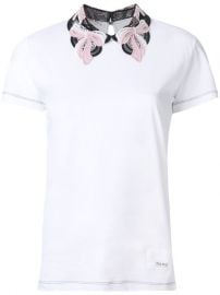 Miu Miu Embroidered Collar T-shirt at Farfetch