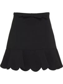 Miu Miu Faille Cady Scalloped Hem Skirt - Farfetch at Farfetch