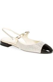 Miu Miu Imitation Pearl Crystal Embellished Slingback Sandal at Nordstrom