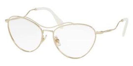 Miu Miu MU 53PV ZVN1O1 56 Pale Gold Eyeglasses at Eye Ons