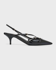 Miu Miu Patent Buckle-Trio Slingback Pumps at Neiman Marcus