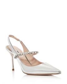 Miu Miu Women  x27 s Camoscio Crystal Slingback Pumps Shoes - Bloomingdale s at Bloomingdales