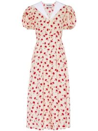 Miu Miu floral-print Silk Midi Dress - at Farfetch