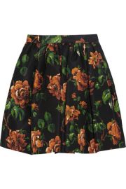 Miu MiuandnbspandnbspFloral-print silk-faille mini skirt at Net A Porter