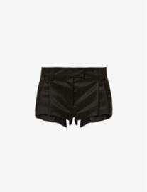 Miumiu Low Rise Raw Hemmed Cotton Shorts in Black at Selfridges