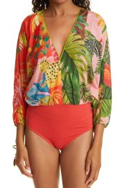 Mix Print Bodysuit by Farm Rio at Nordstrom